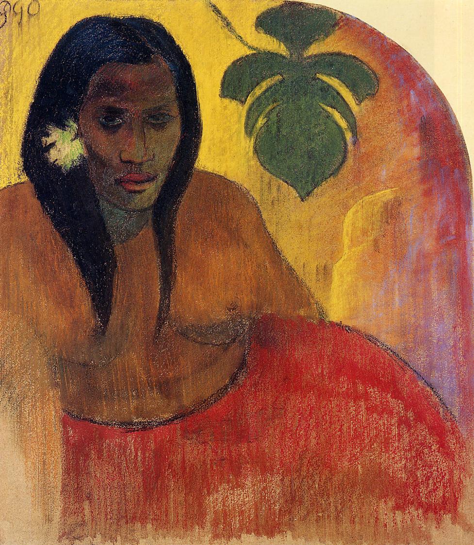 Tahitian Woman - Paul Gauguin Painting